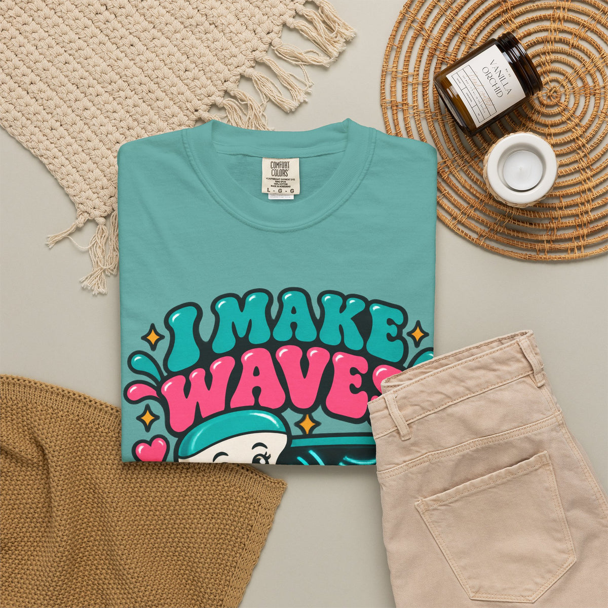 I Make Waves Sonographer Ultrasound Tech Comfort Colors T-Shirt