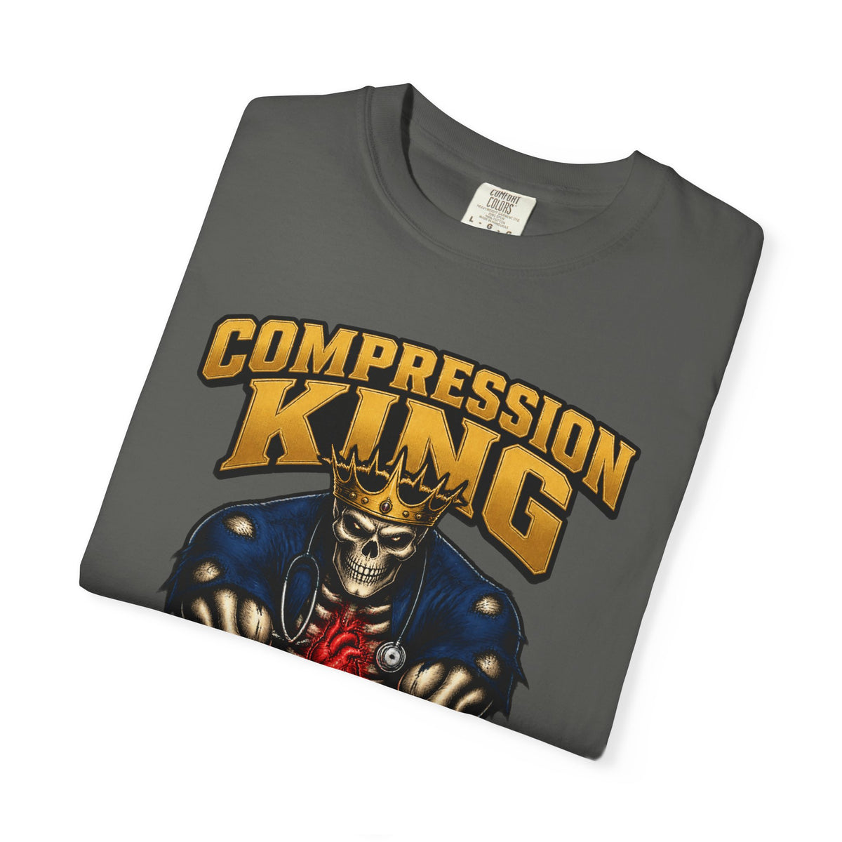 Compression King CPR Skeleton Nurse Comfort Colors T-Shirt