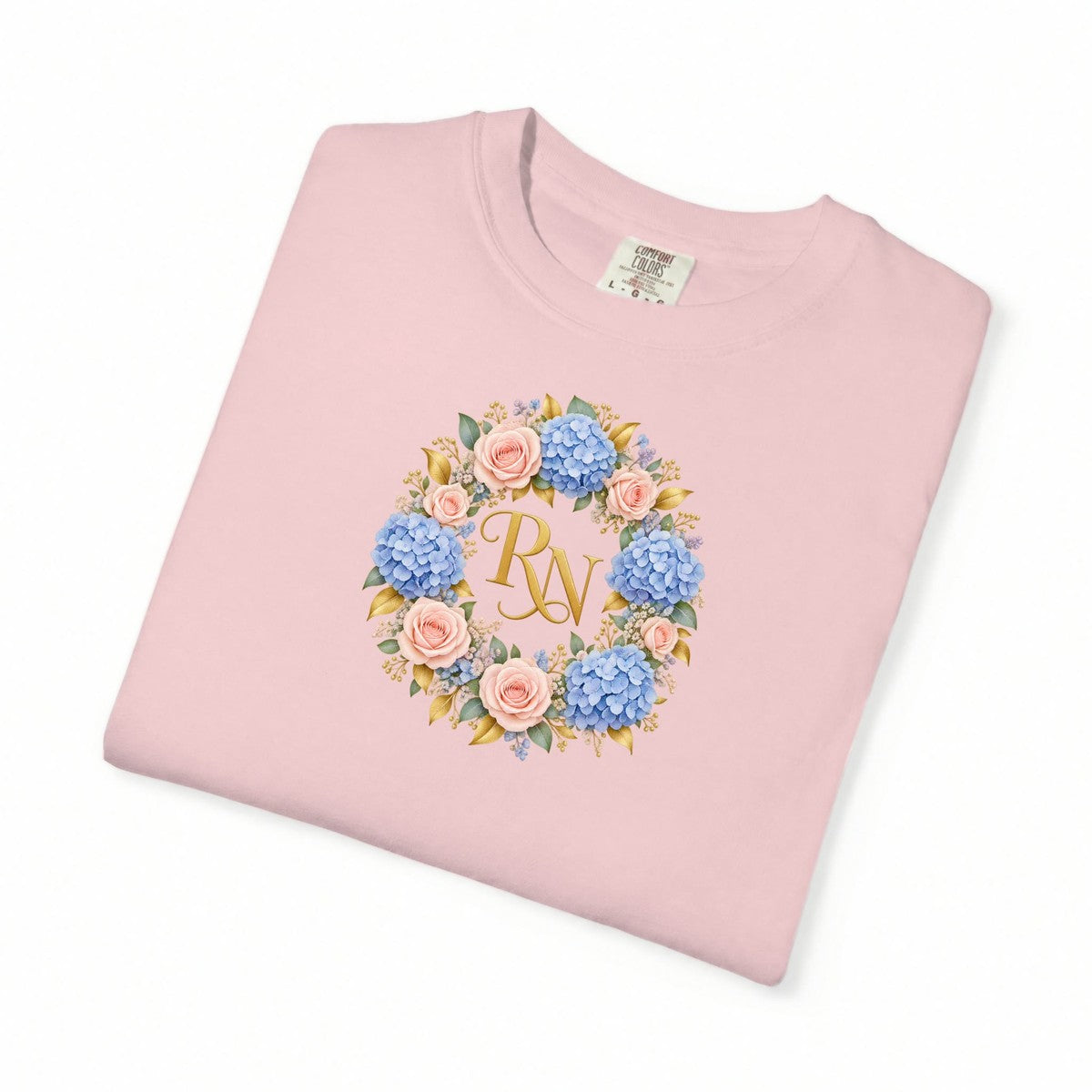 Hydrangea Wreath RN Tee