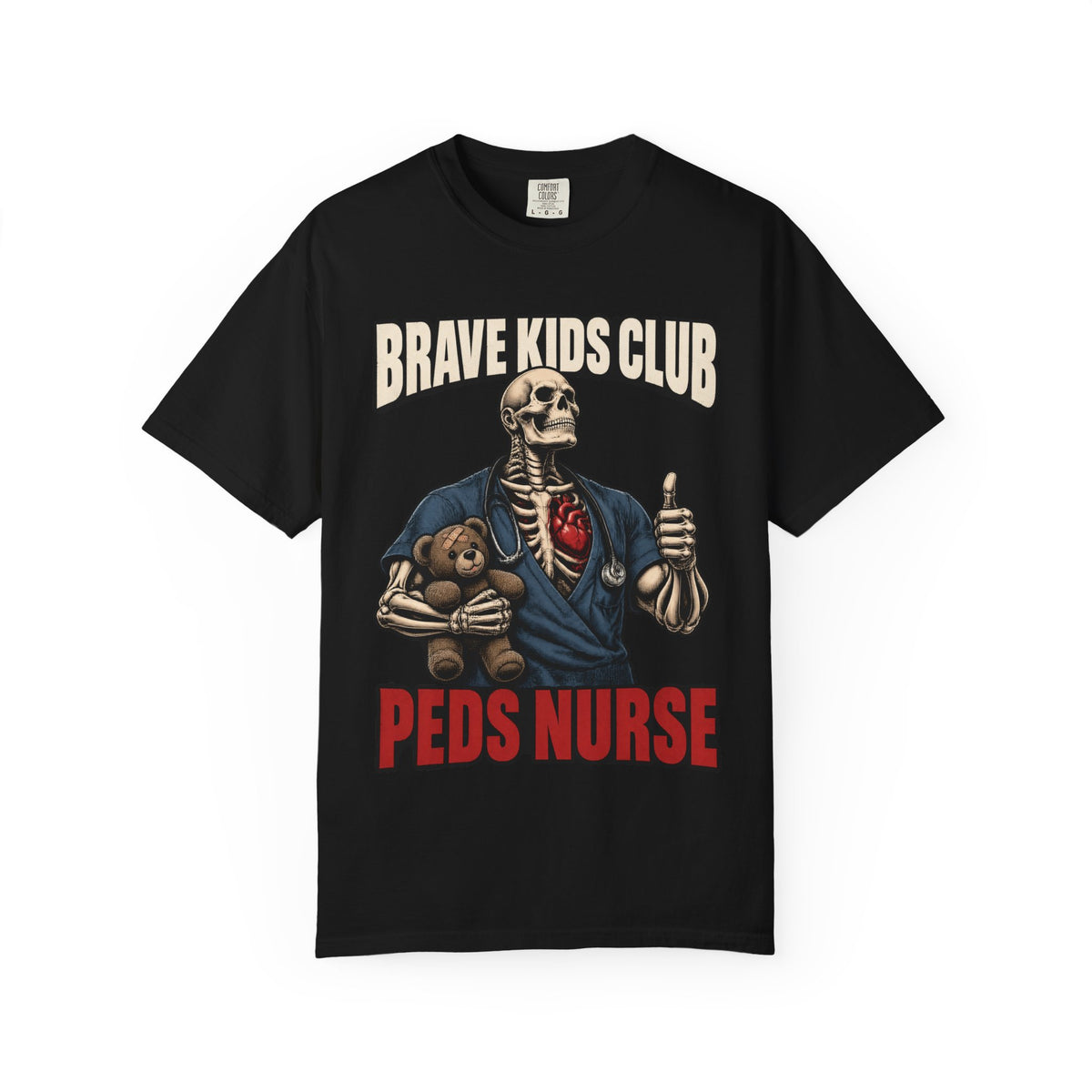Brave Kids Club Skeleton Peds Nurse Comfort Colors T-Shirt