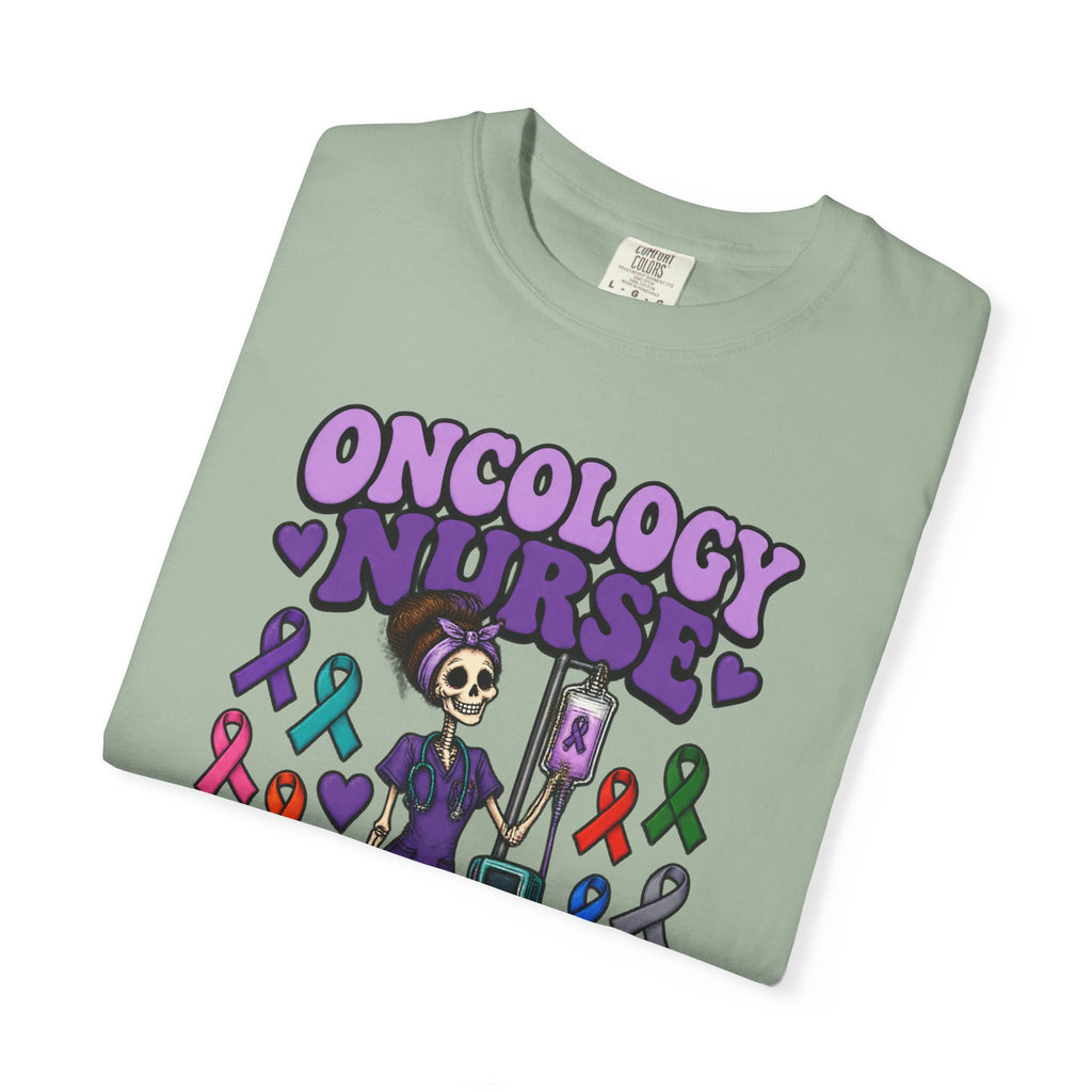 Oncology Nurse Hope in Every Bag Skinny Skeleton Comfort Colors T-Shirt