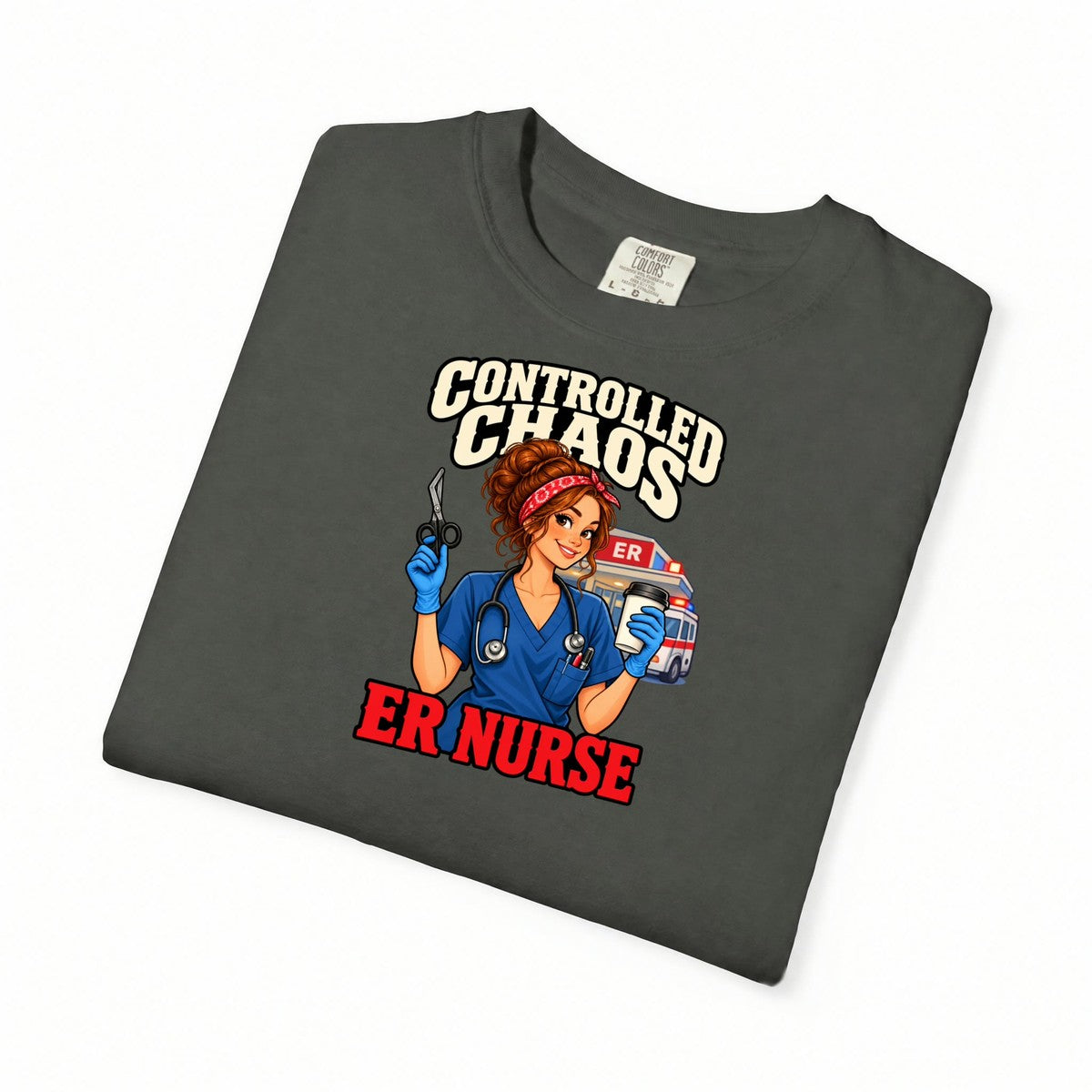 Controlled Chaos ER Nurse Tee