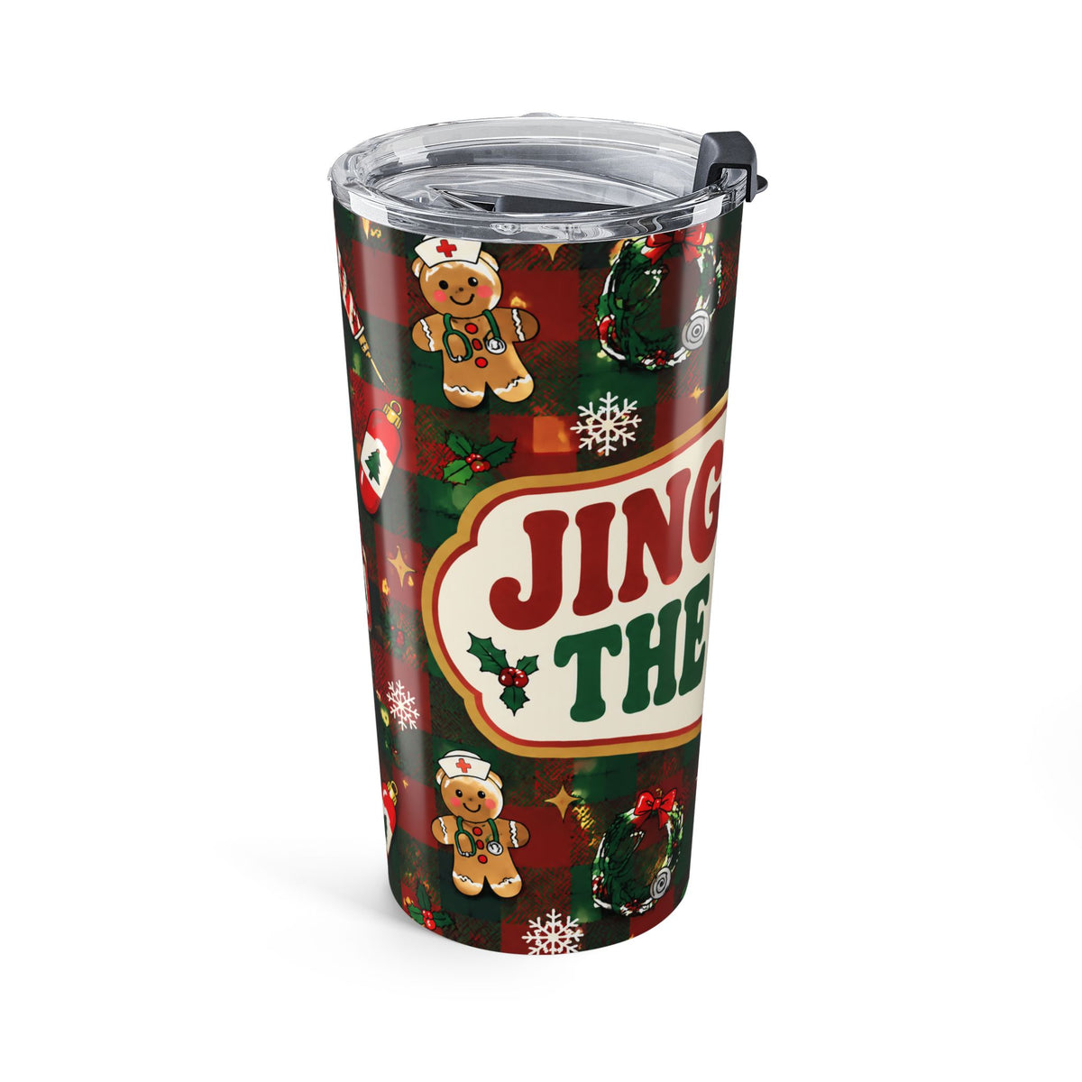 Jingle All the Ward Christmas Nurse 20oz Skinny Tumbler