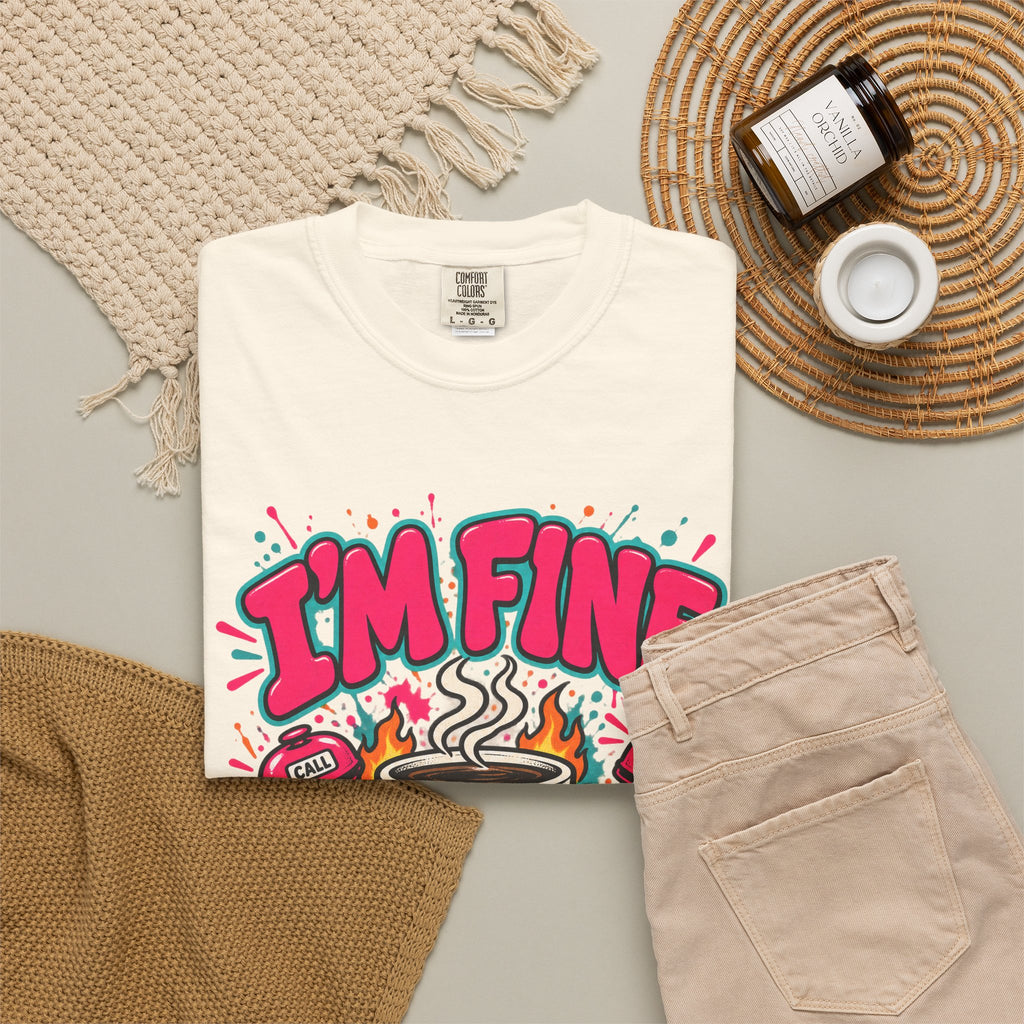 I'm Fine It's Fine Everything's Fine Funny Nurse Comfort Colors T-Shirt