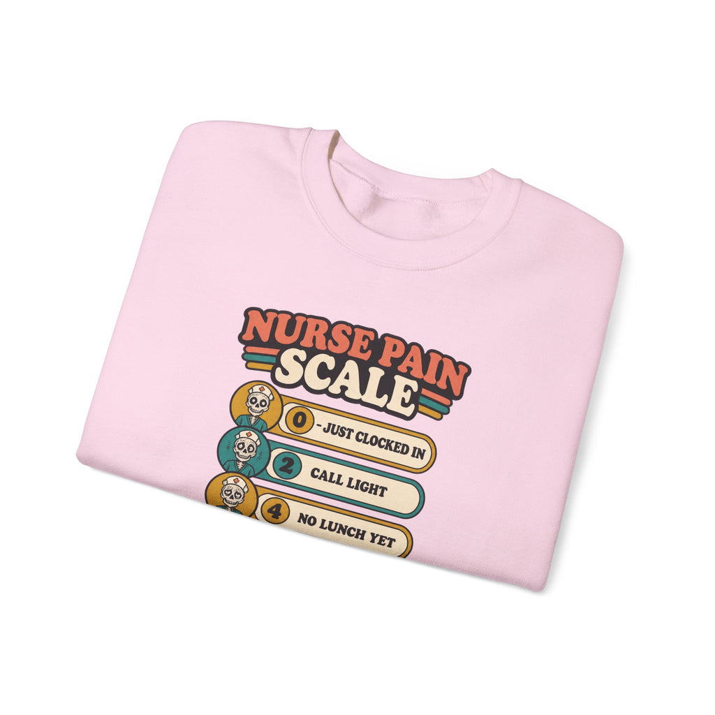 Nurse Pain Scale Funny Skeleton Nurse Crewneck Sweatshirt