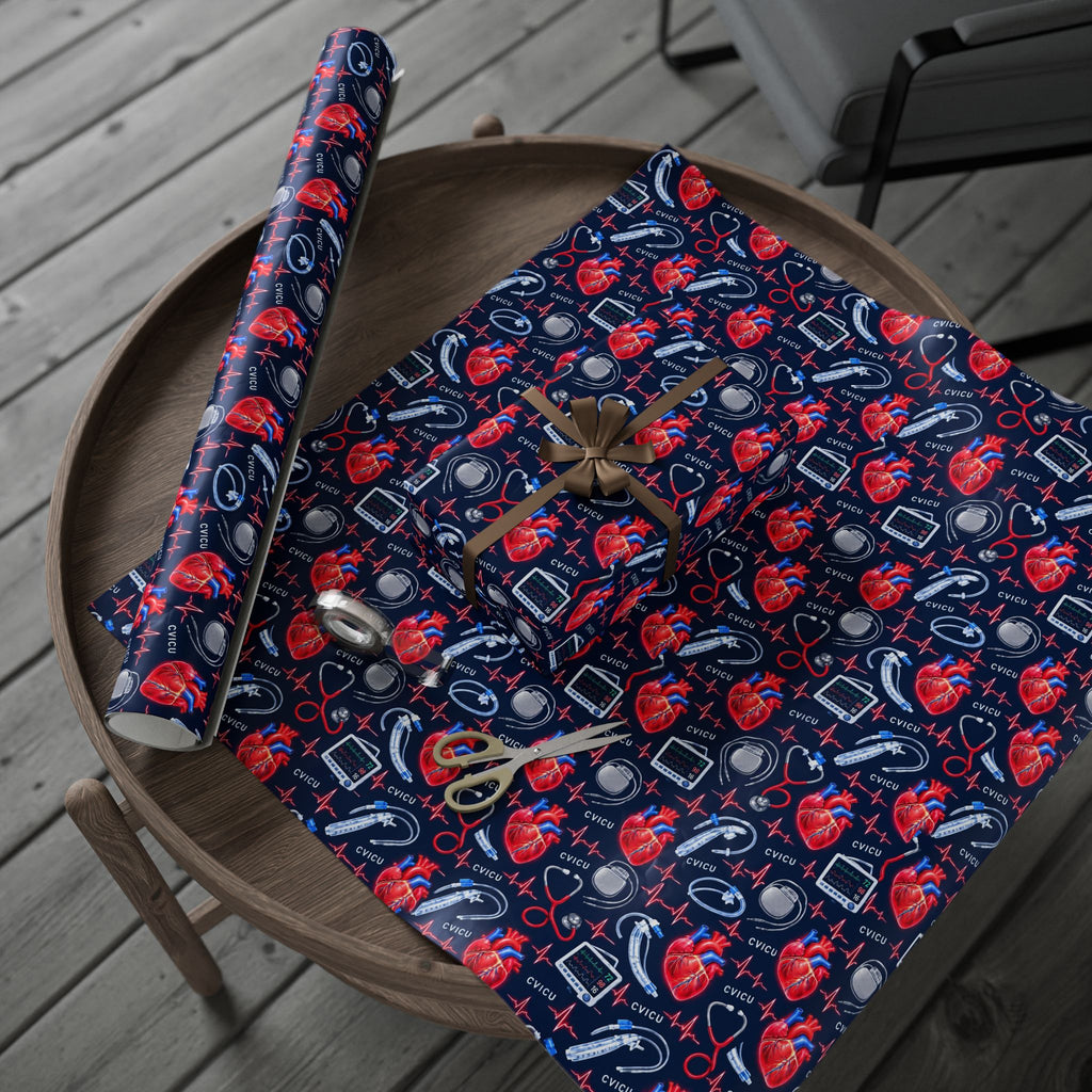 Cardiac ICU Nurse Wrapping Paper Year Round