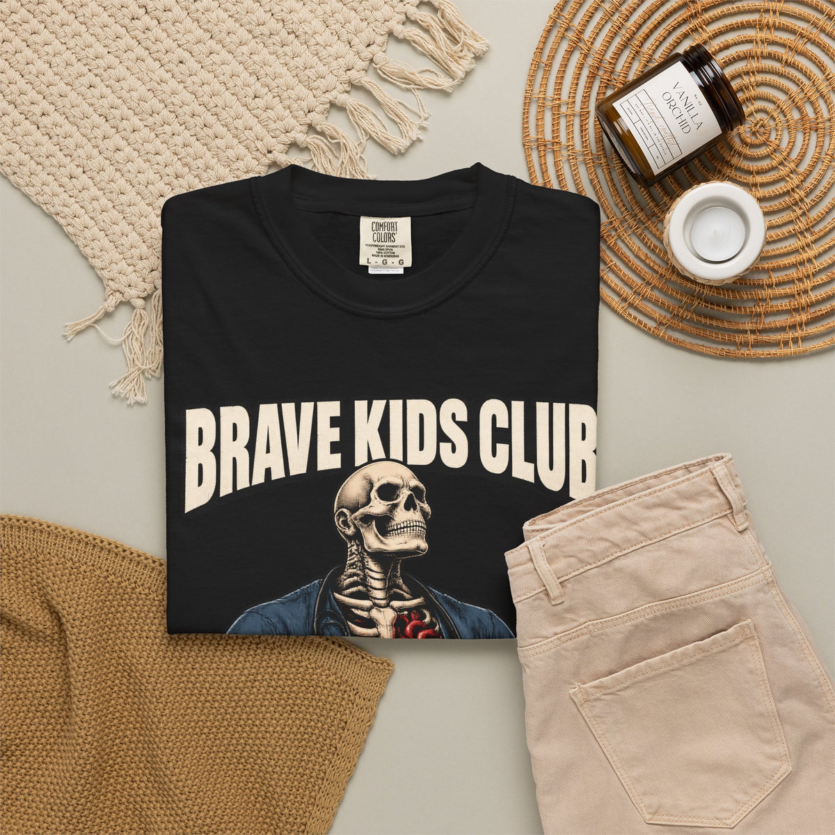 Brave Kids Club Skeleton Peds Nurse Comfort Colors T-Shirt