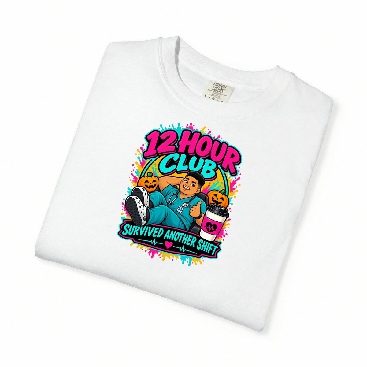 Crew Night Shift Halloween Male Nurse Tee