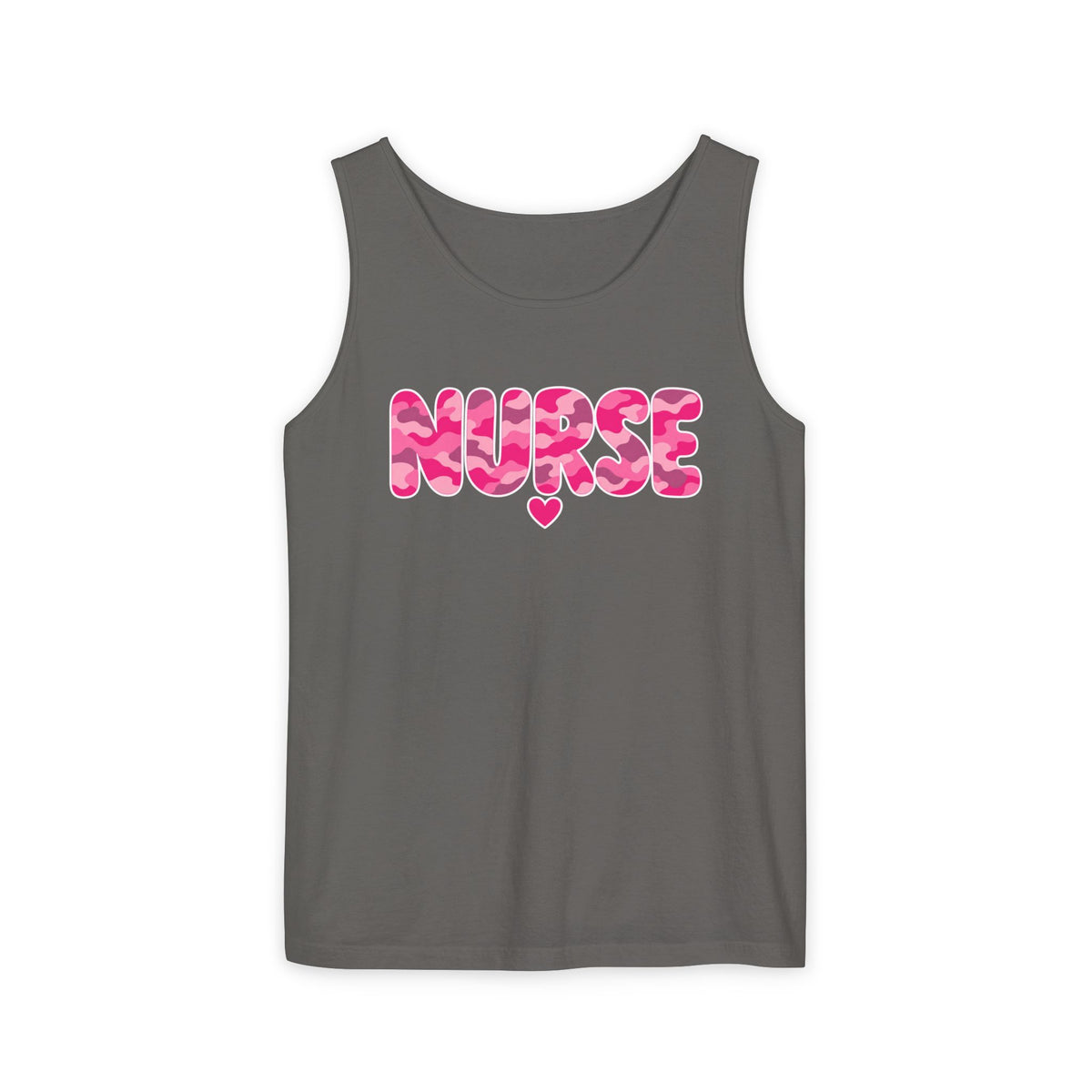 Nurse Pink Camo Comfort Colors Tank Top