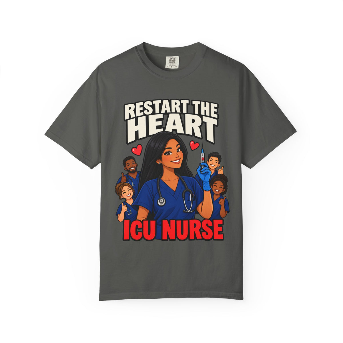 Restart the Heart ICU Nurse Tee (Long Hair)