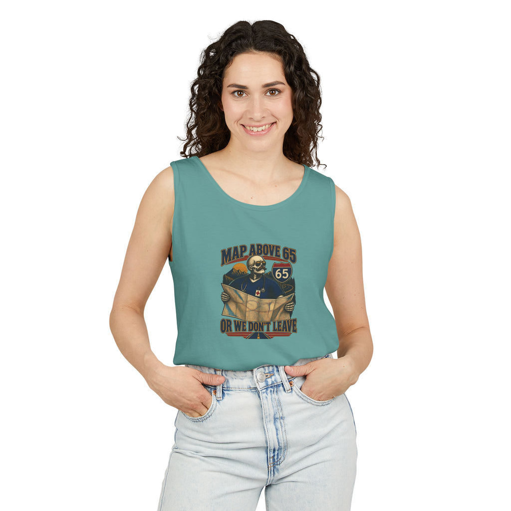 MAP Above 65 or We Don't Leave Skeleton ICU Nurse Comfort Colors Tank Top