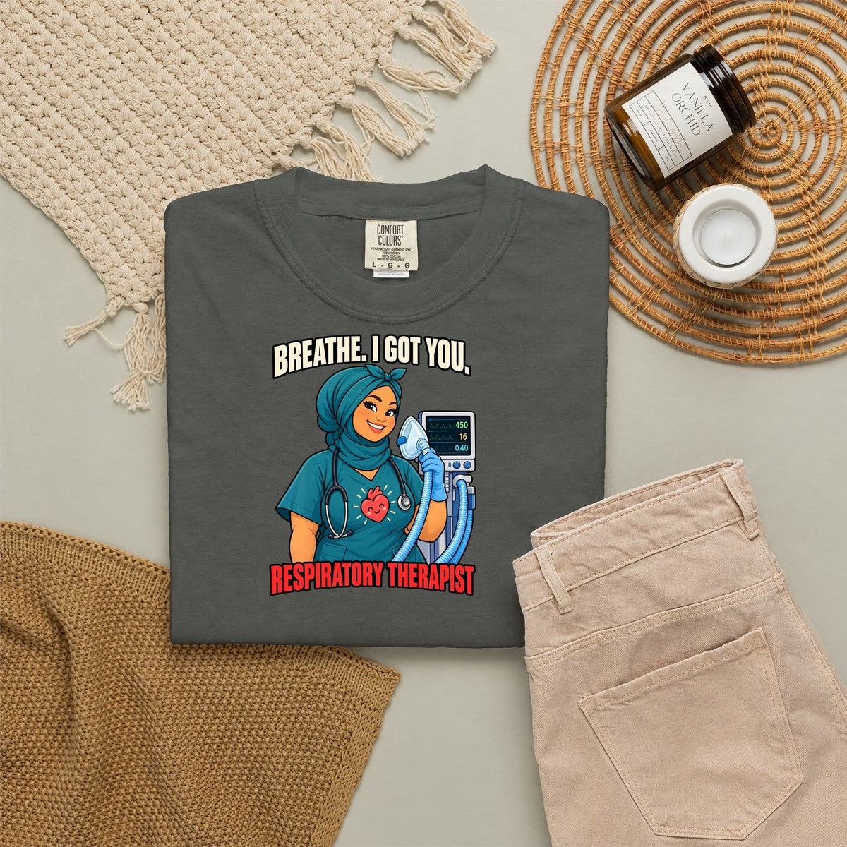 Breathe I Got You Respiratory Therapist Tee