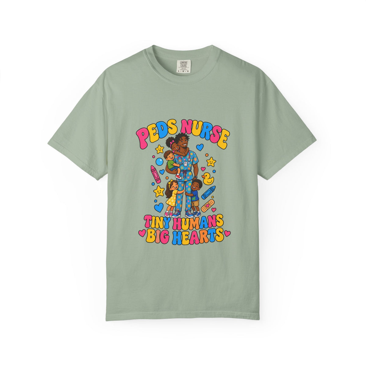 Peds Male Nurse Tiny Humans Big Hearts Tee