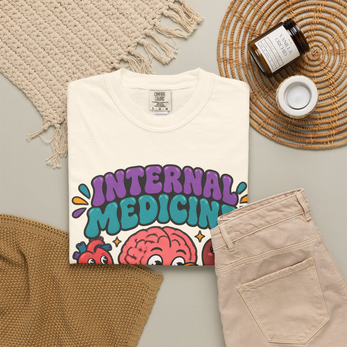 Internal Medicine Professional Overthinker Funny Doctor Comfort Colors T-Shirt