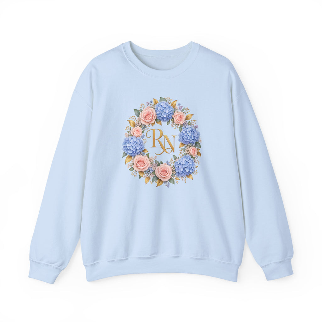 Hydrangea Wreath RN Crewneck Sweatshirt