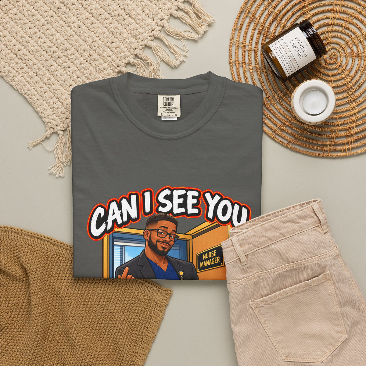 Can I See You in My Office Male Nurse Manager Comfort Colors T-Shirt