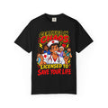 Certified in Chaos Licensed to Save Your Life Funny Nurse Tee