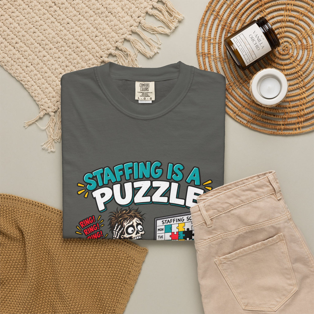 Staffing Is a Puzzle and Someone Lost the Pieces Male Nurse Manager Comfort Colors T-Shirt