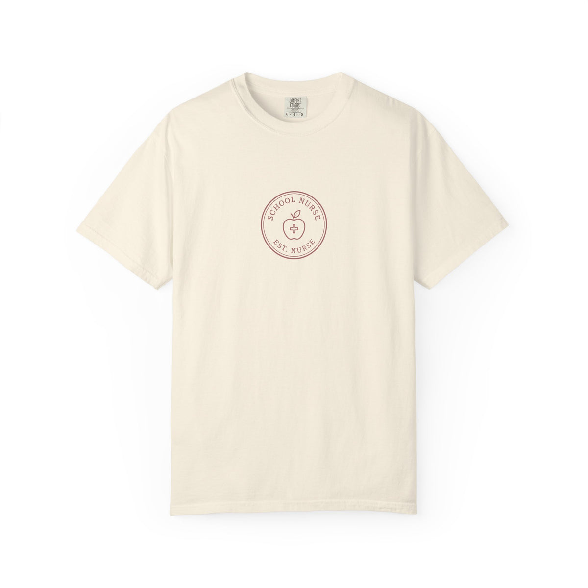 School Nurse Minimal Vintage Badge Comfort Colors T-Shirt