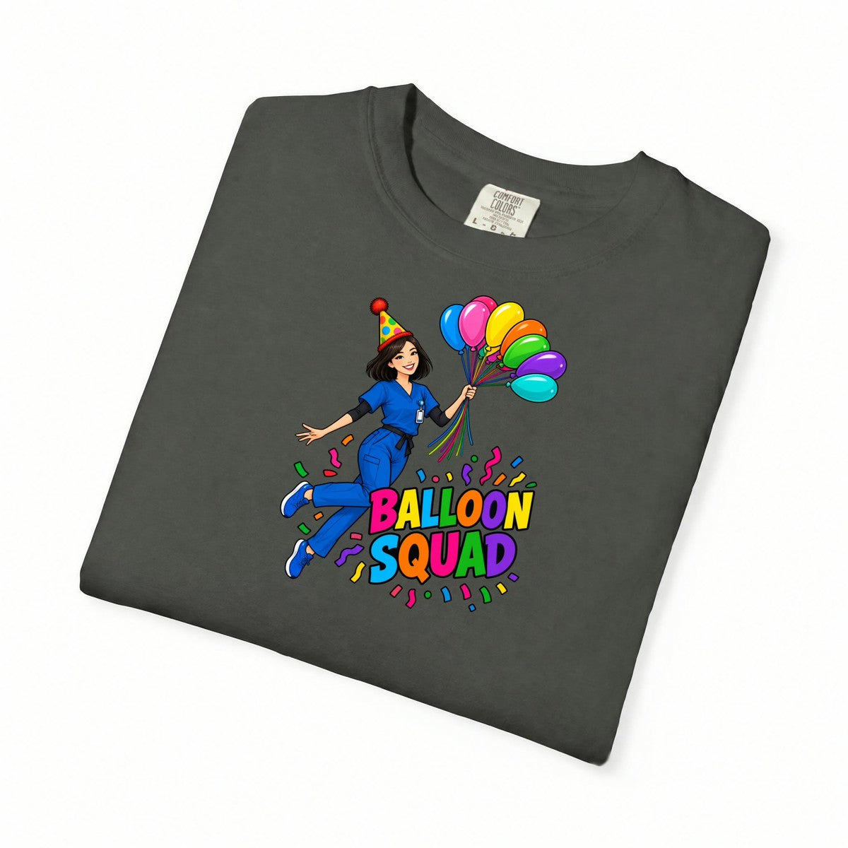 Balloon Squad Cath Lab Cardiac Women's Nurse Comfort Colors T-Shirt
