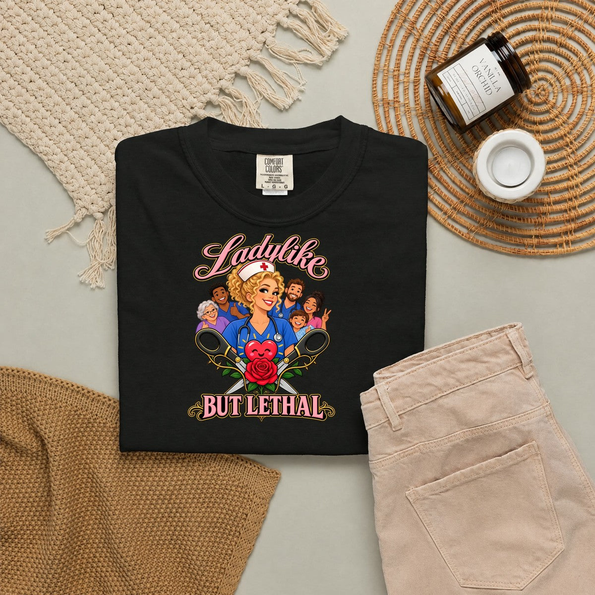 Ladylike But Lethal Nurse Comfort Colors T-Shirt