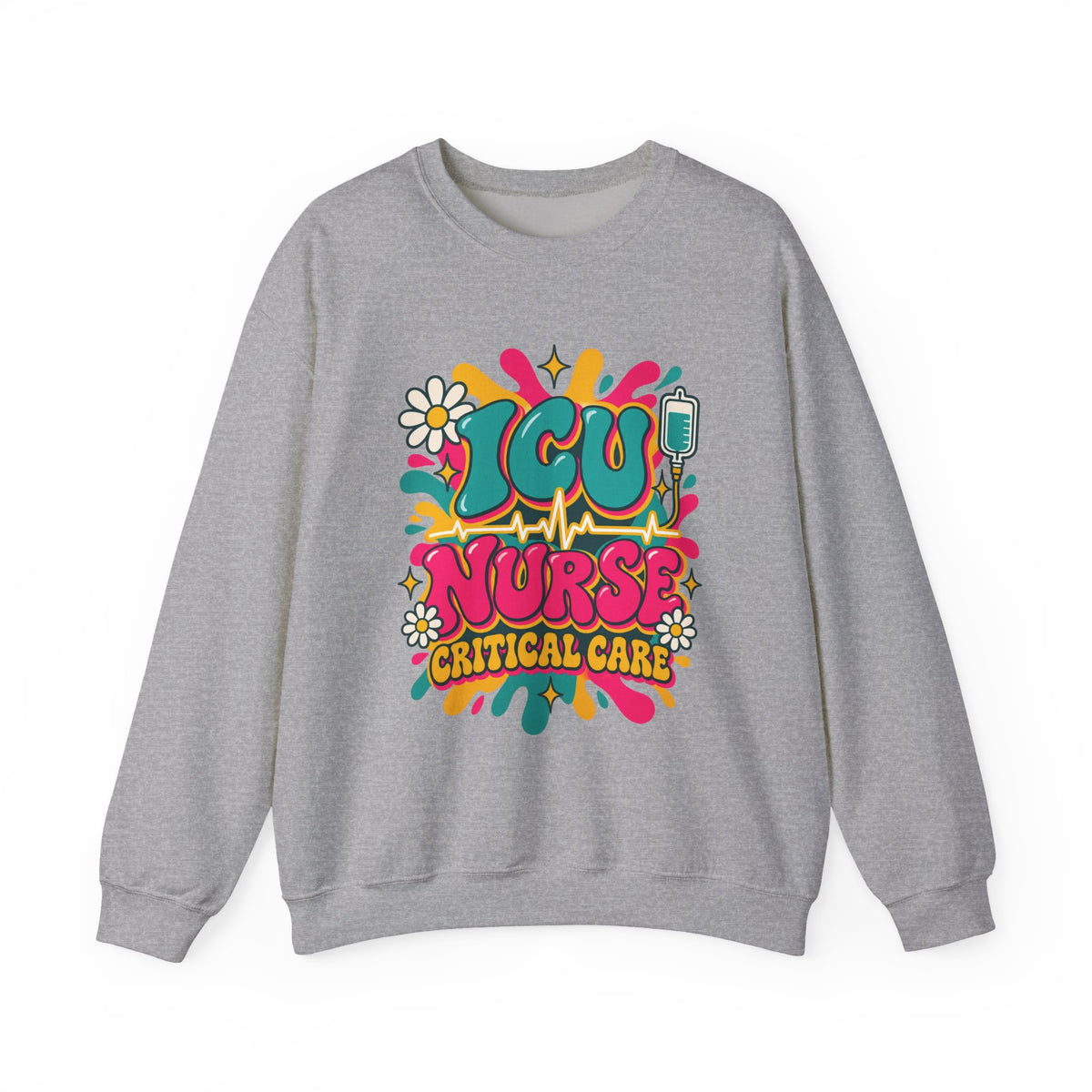 ICU Nurse Critical Care Crewneck Sweatshirt