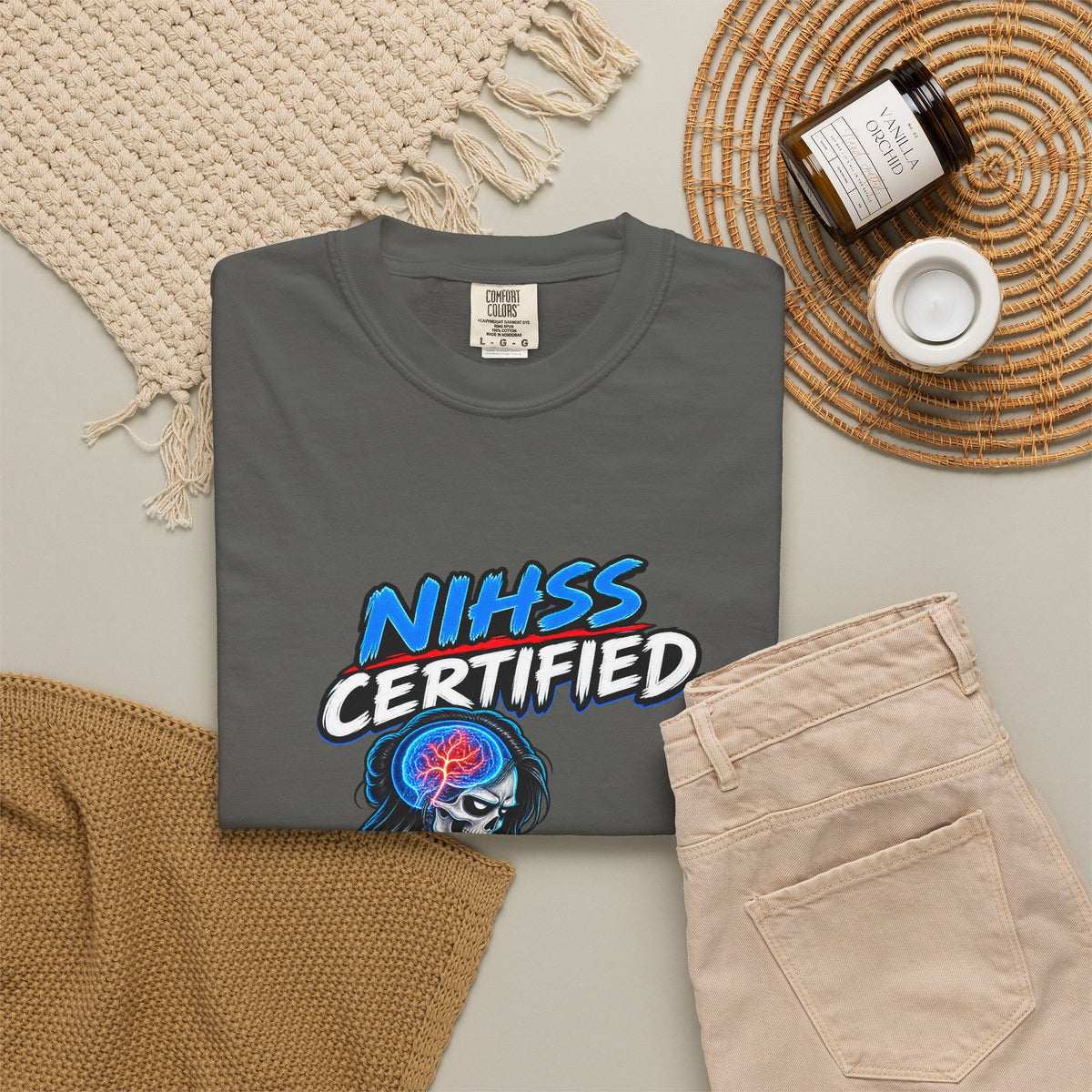 NIHSS Certified I Saw That Pronator Drift Neuro Nurse Comfort Colors T-Shirt