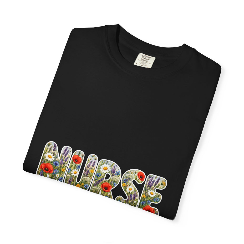 Nurse Boho Wildflower Floral Comfort Colors T-Shirt