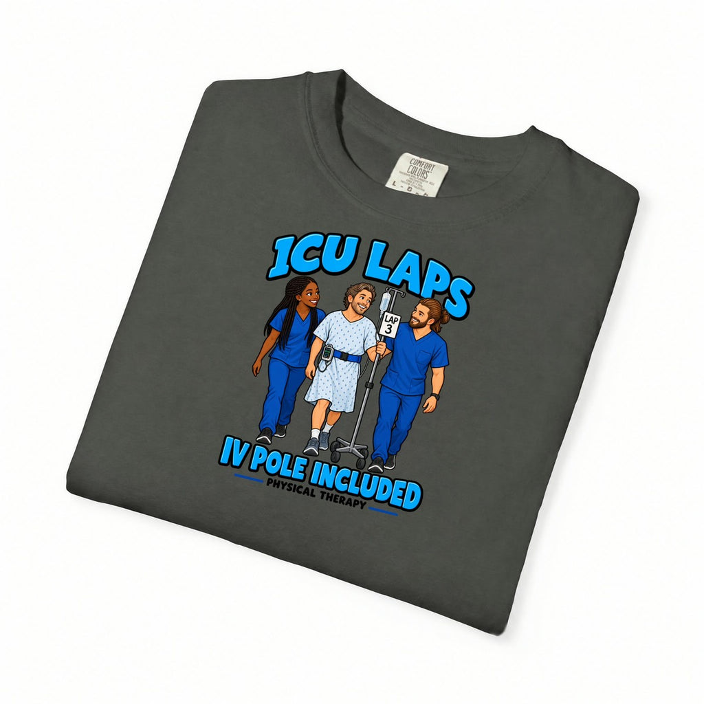 ICU Laps IV Pole Included Physical Therapist Tee