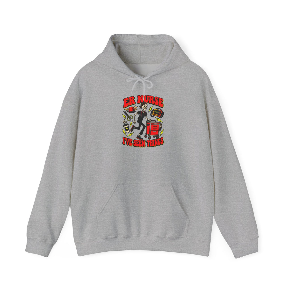 ER Nurse I've Seen Things Skinny Skeleton Hoodie