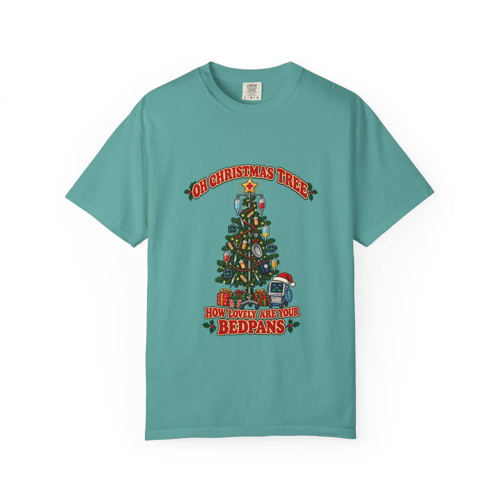 Oh Christmas Tree How Lovely Are Your Bedpans Nurse Tee
