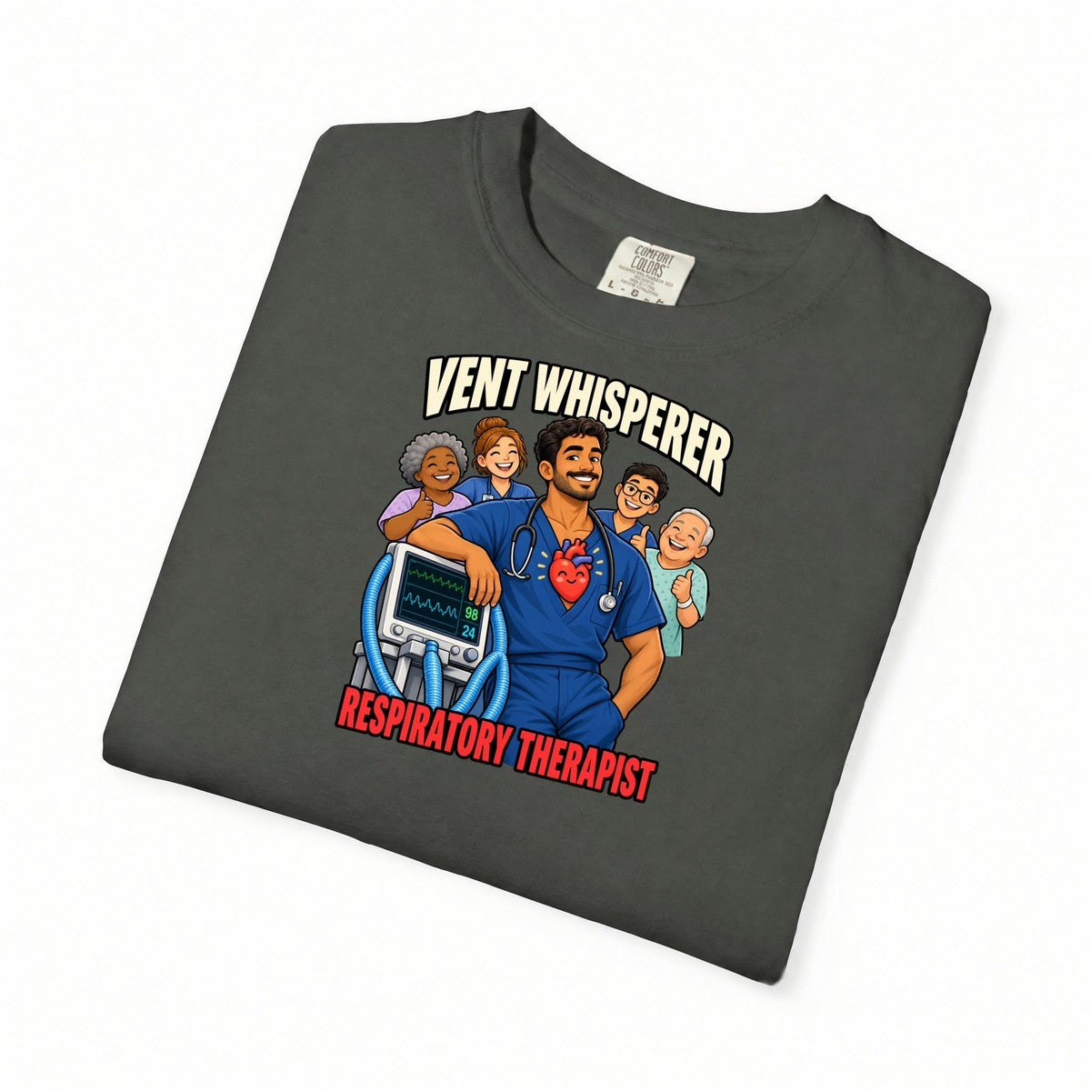 Vent Whisperer Male Respiratory Therapist Tee