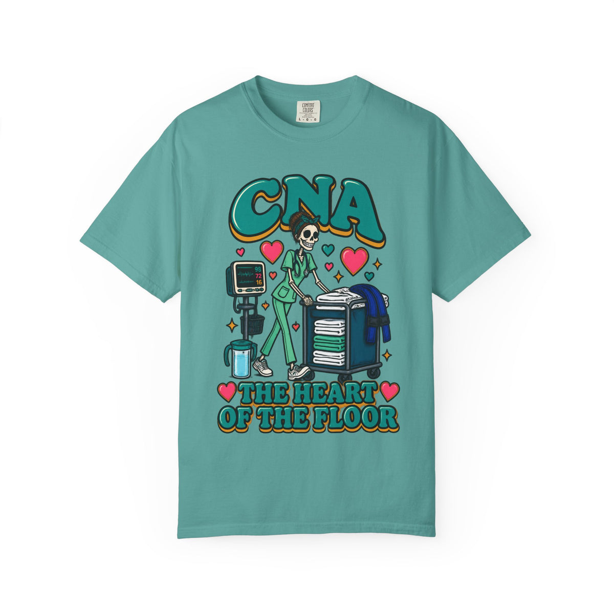 CNA The Heart of the Floor Skinny Skeleton Comfort Colors T-Shirt