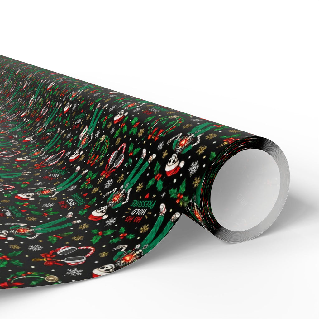 Ho Ho Hold Pressure Skeleton Nurse Christmas Wrapping Paper