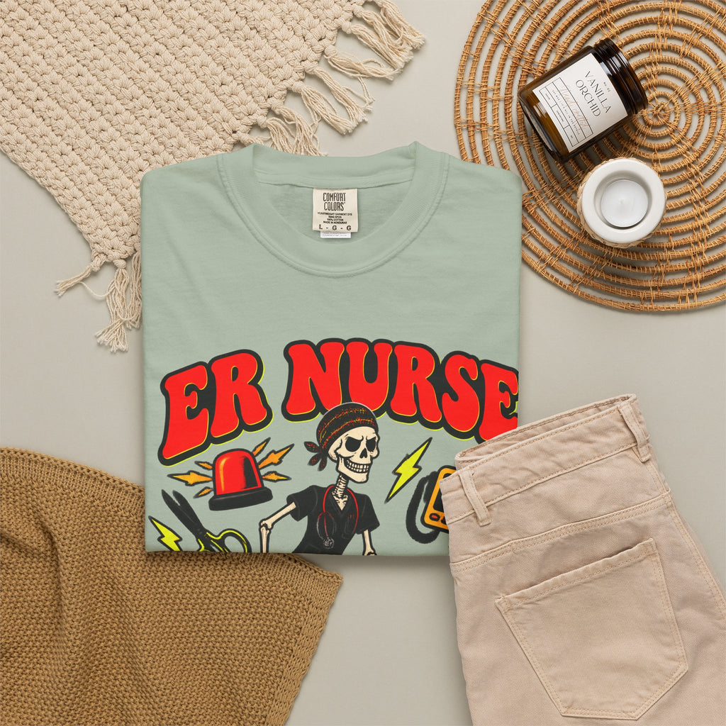 ER Nurse I've Seen Things Skinny Skeleton Comfort Colors T-Shirt