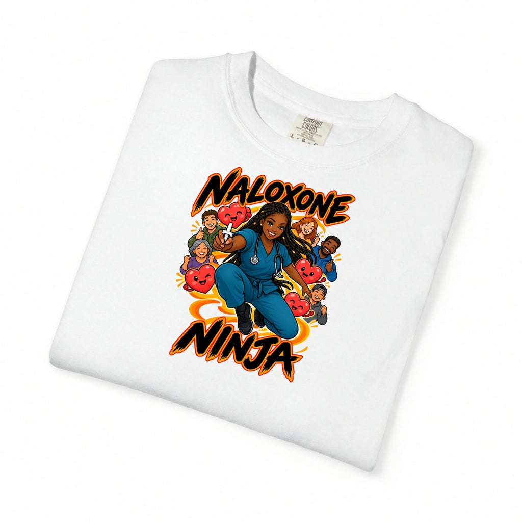 Naloxone Ninja ER Nurse Tee (Box Braids)