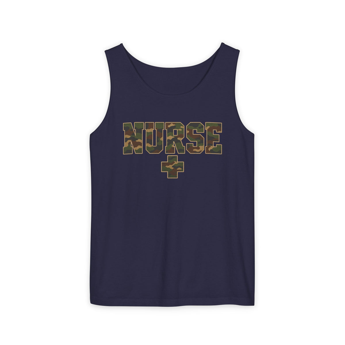 Nurse Woodland Camo Comfort Colors Tank Top