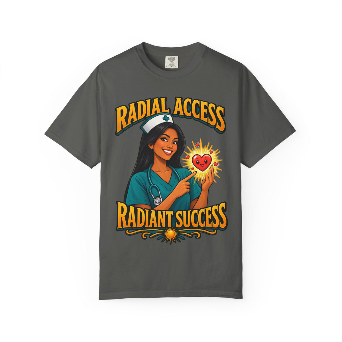 Radial Access Radiant Success Cardiac Nurse Tee (Long Hair)