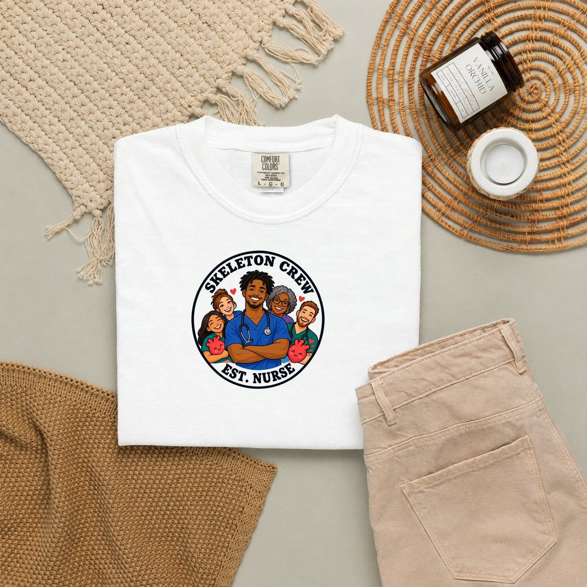 Crew Est Nurse Minimal Badge Male Nurse Tee