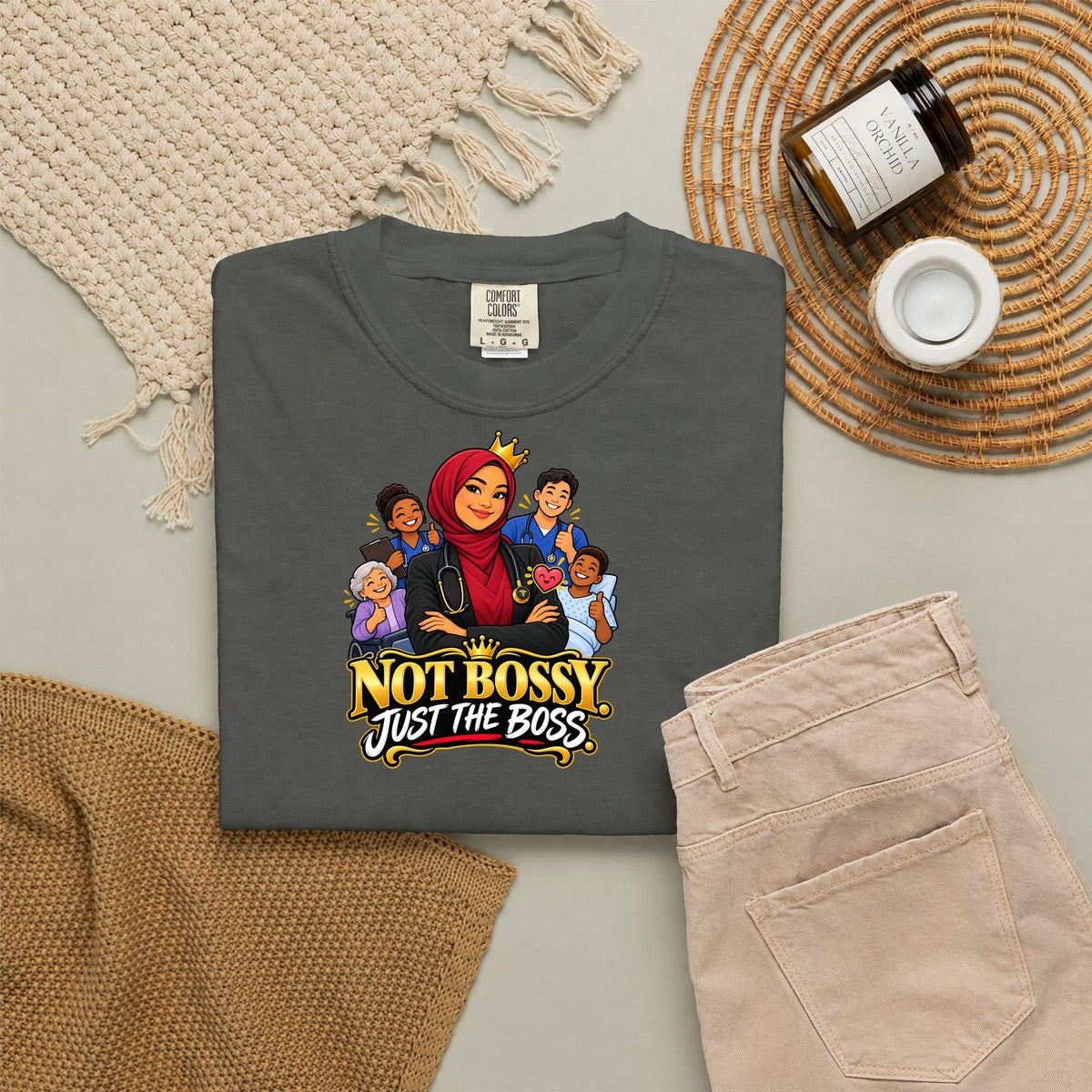 Not Bossy Just the Boss Nurse Manager Comfort Colors T-Shirt