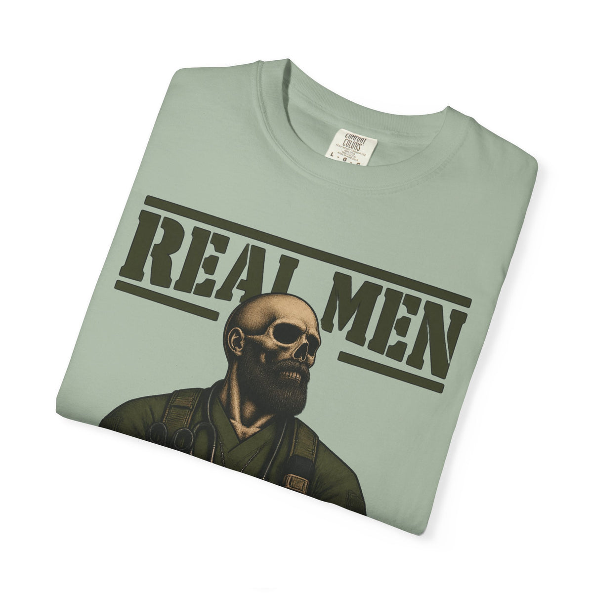 Real Men Wear Scrubs Murse Skeleton Nurse Comfort Colors T-Shirt