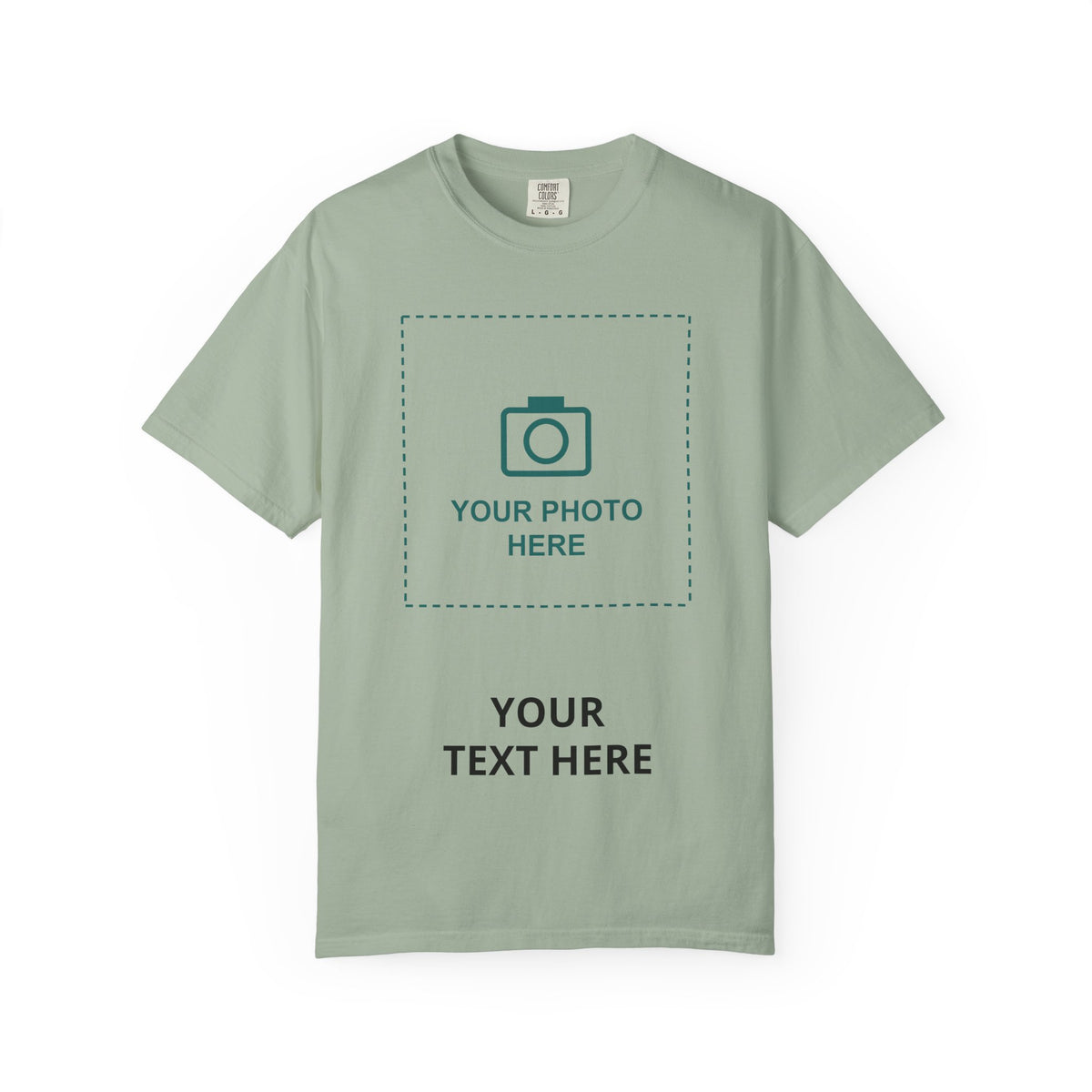Design Your Own Custom Photo and Text Comfort Colors T-Shirt