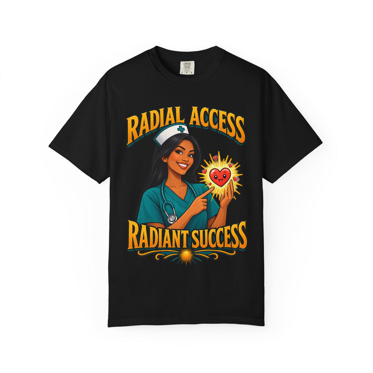 Radial Access Radiant Success Cardiac Nurse Tee (Long Hair)