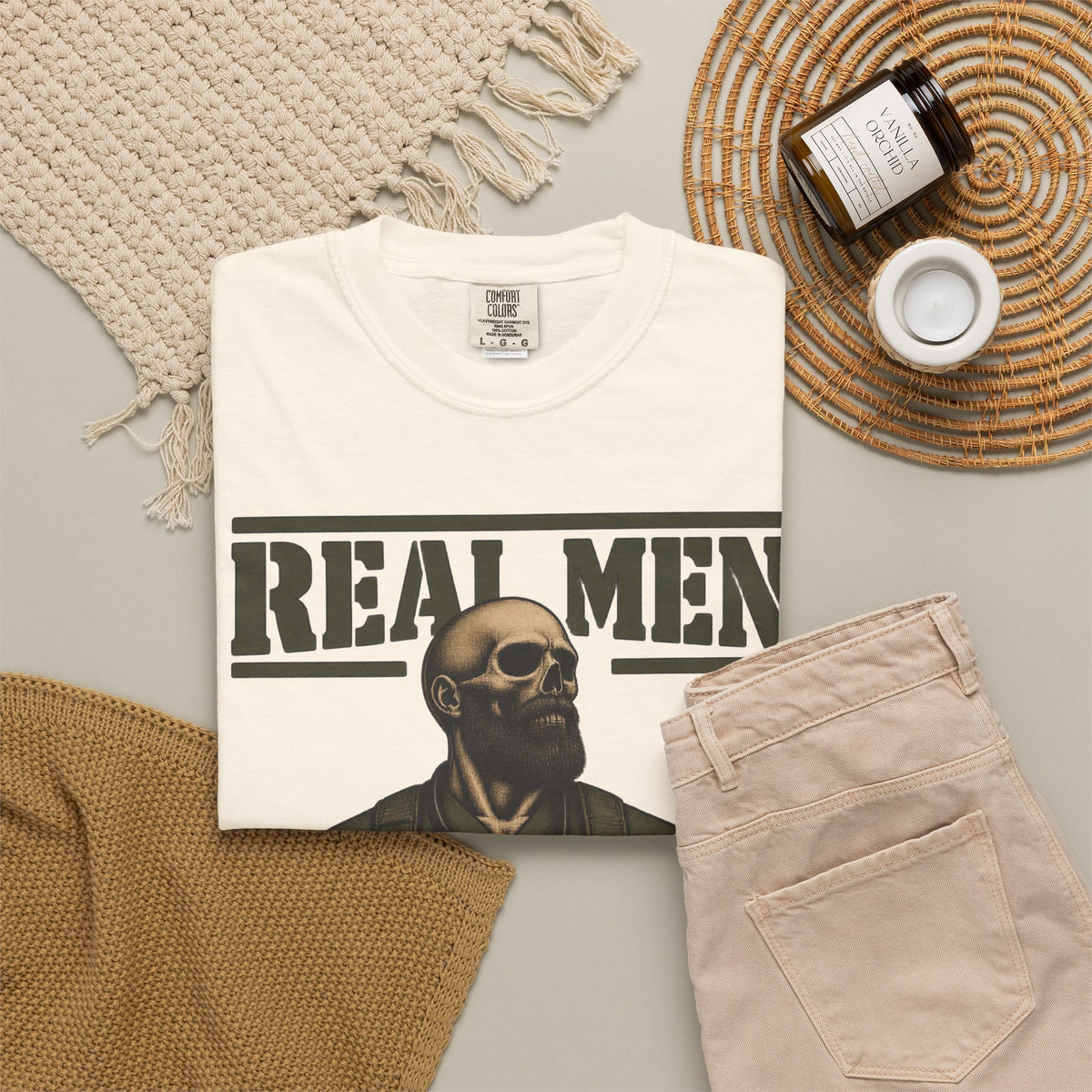 Real Men Wear Scrubs Murse Skeleton Nurse Comfort Colors T-Shirt