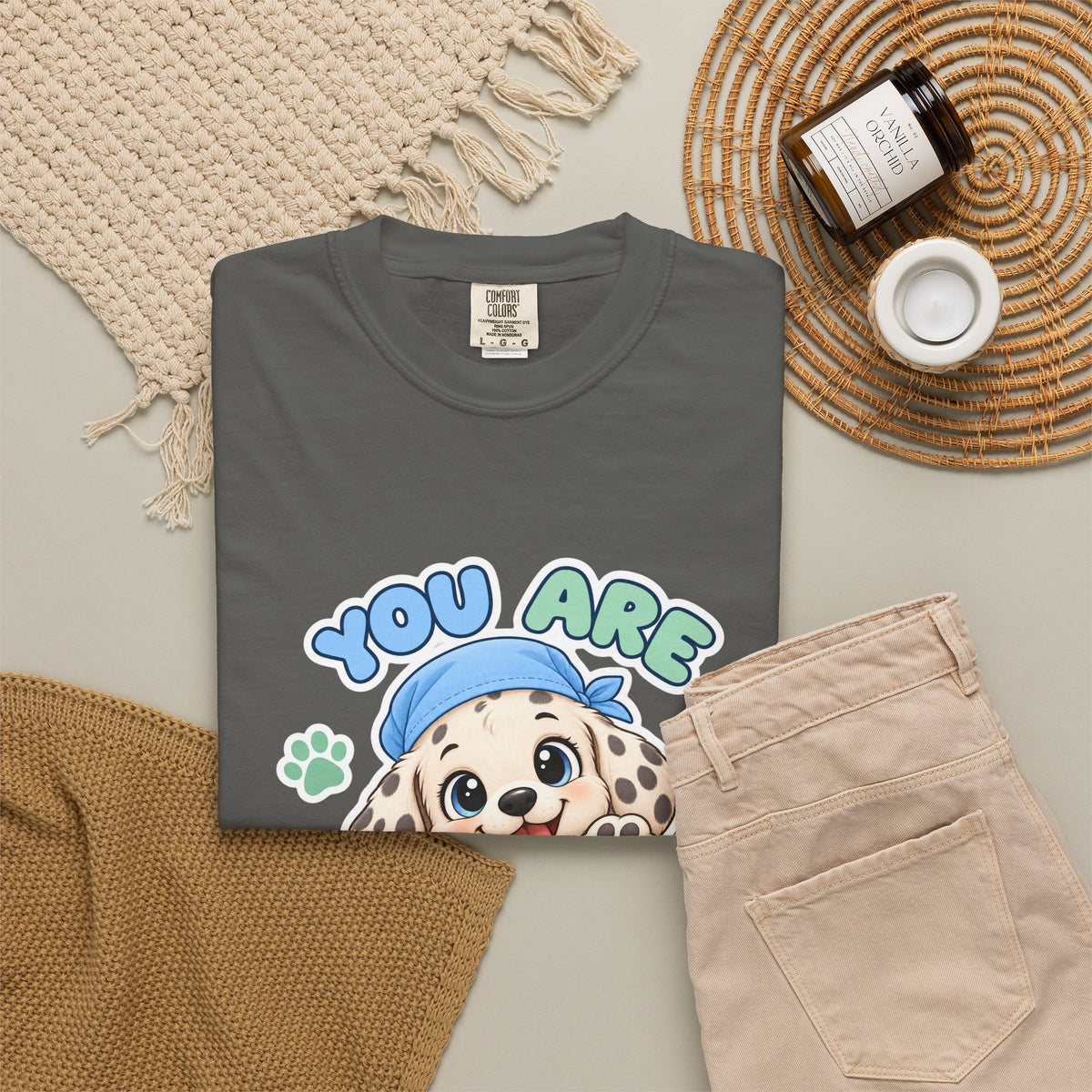You Are Pawsitively Brave Puppy Peds Nurse Blue Comfort Colors T-Shirt