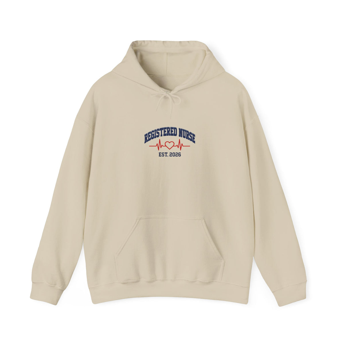 Registered Nurse Est. 2026 Varsity Heartbeat Hoodie