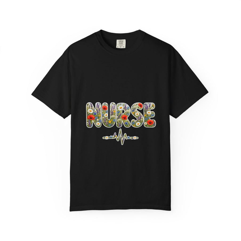 Nurse Boho Wildflower Floral Comfort Colors T-Shirt