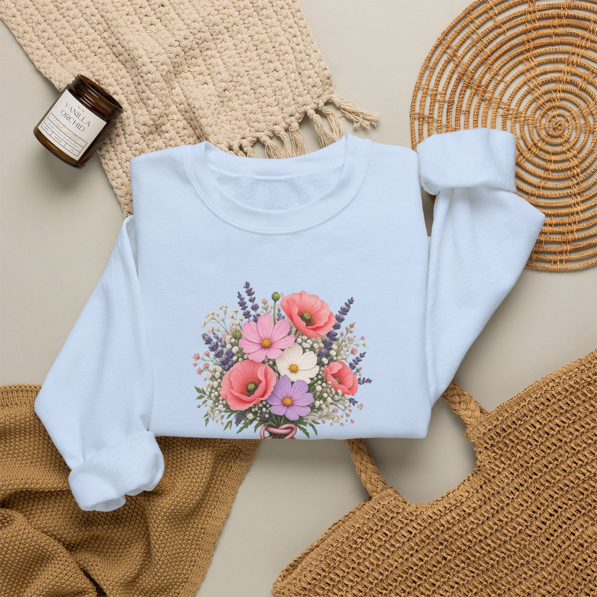 Wildflower Stethoscope RN Crewneck Sweatshirt