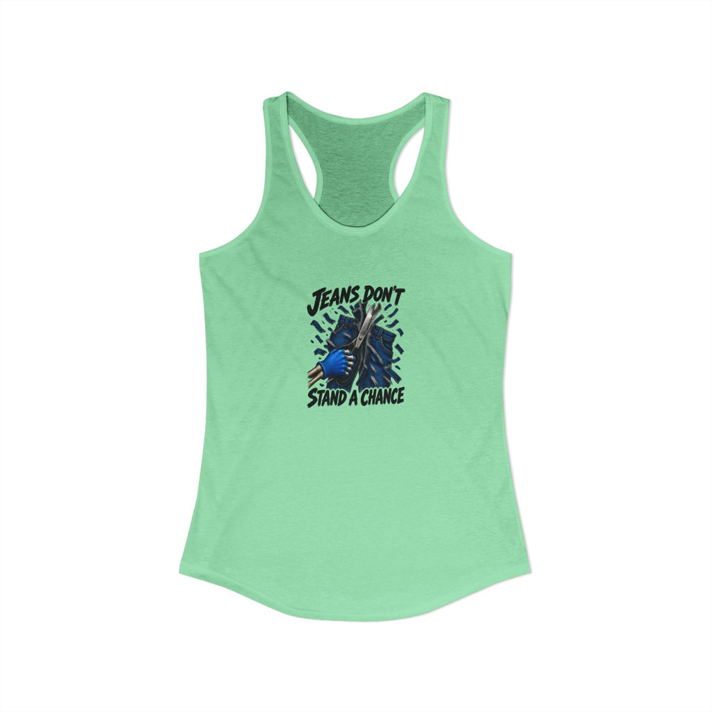 Jeans Don't Stand a Chance Skeleton ER Nurse Women's Racerback Tank Top