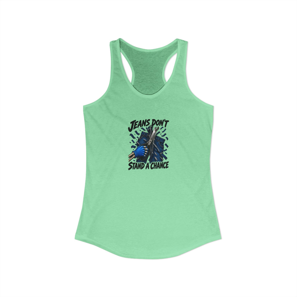 Jeans Don't Stand a Chance Skeleton ER Nurse Women's Racerback Tank Top